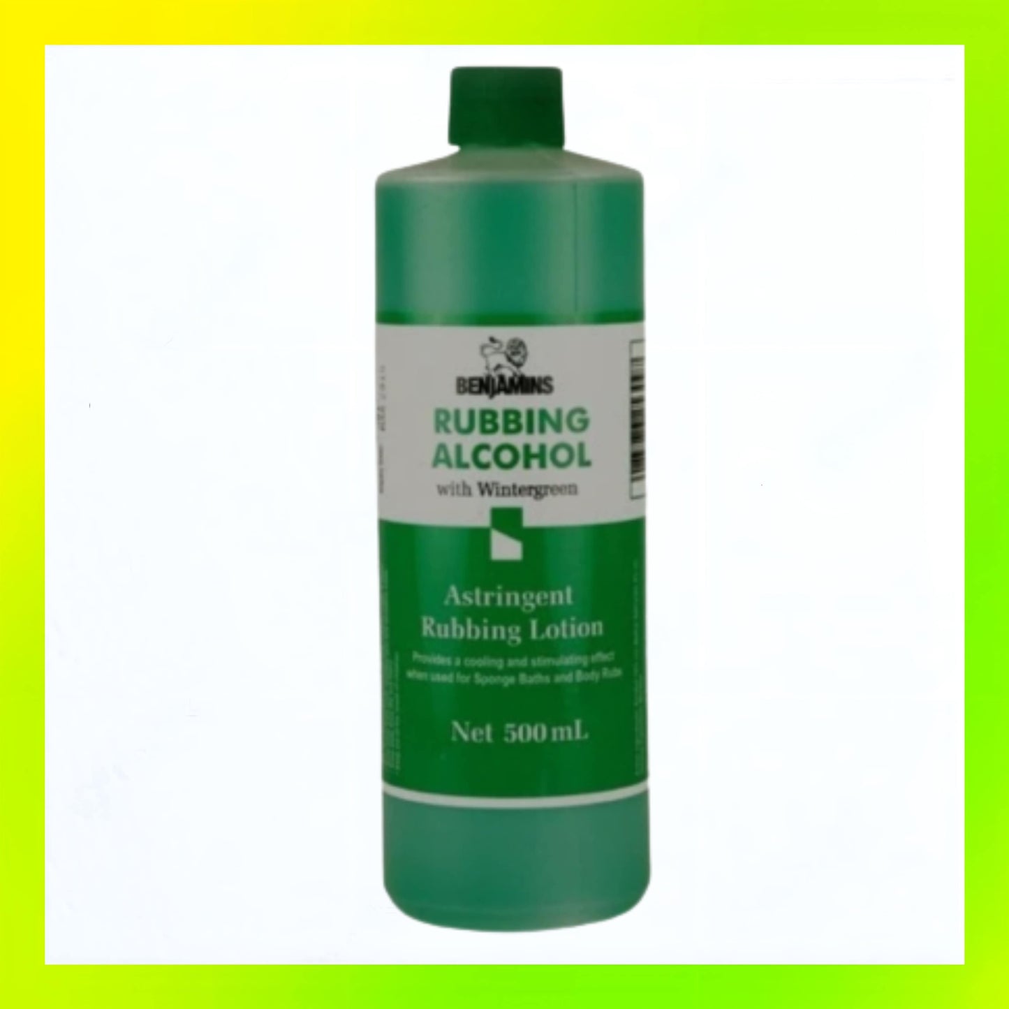 Benjamins Rubbing Alcohol with Wintergreen 500ml