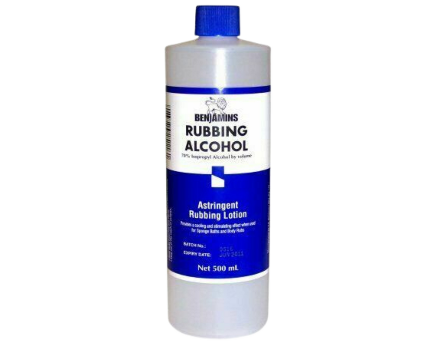 Benjamins Rubbing Alcohol 70% Isopropyl Alcohol 500ml