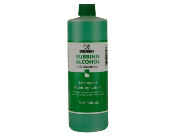 Benjamins Rubbing Alcohol with Wintergreen 500ml