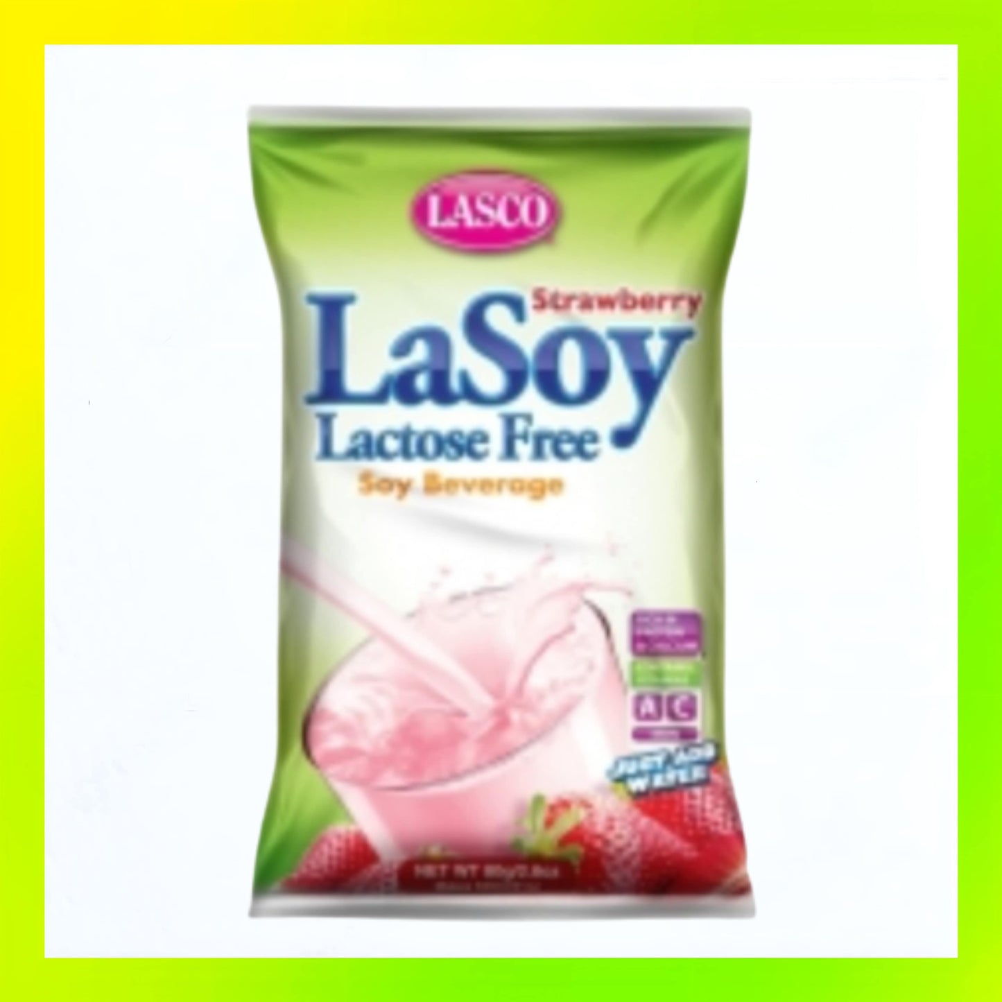 Lasco Lactose Free Soy Drink Strawberry 80g