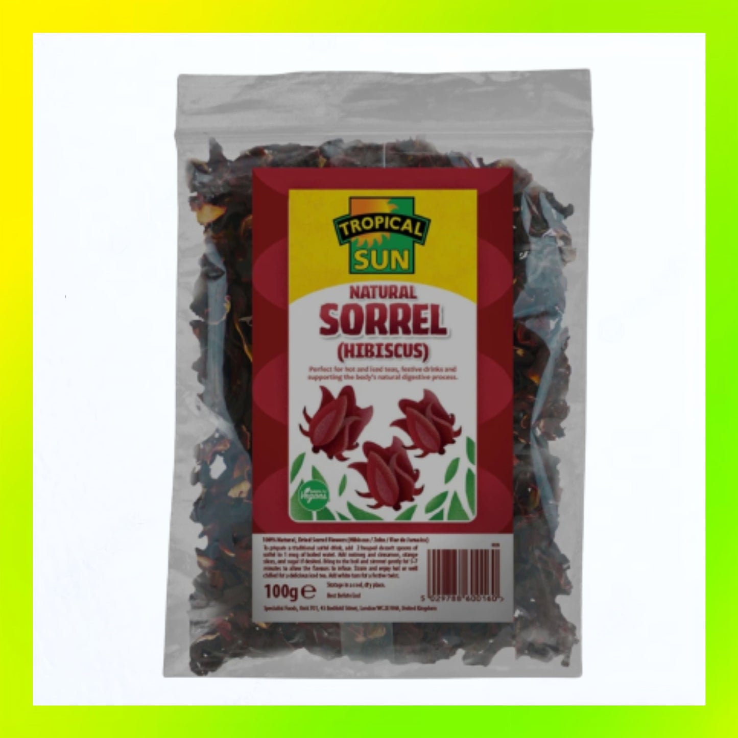 Tropical Sun Natural Sorrel (Hibiscus) 100g
