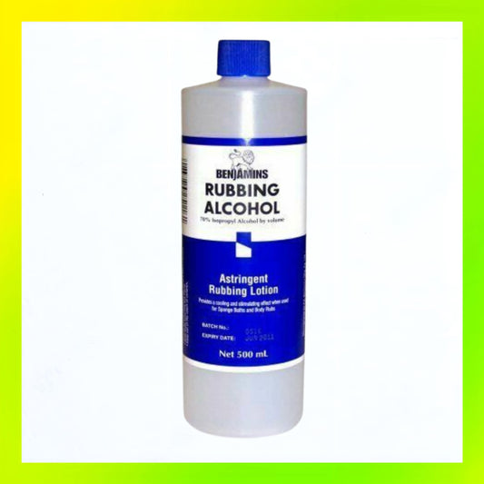 Benjamins Rubbing Alcohol 70% Isopropyl Alcohol 500ml