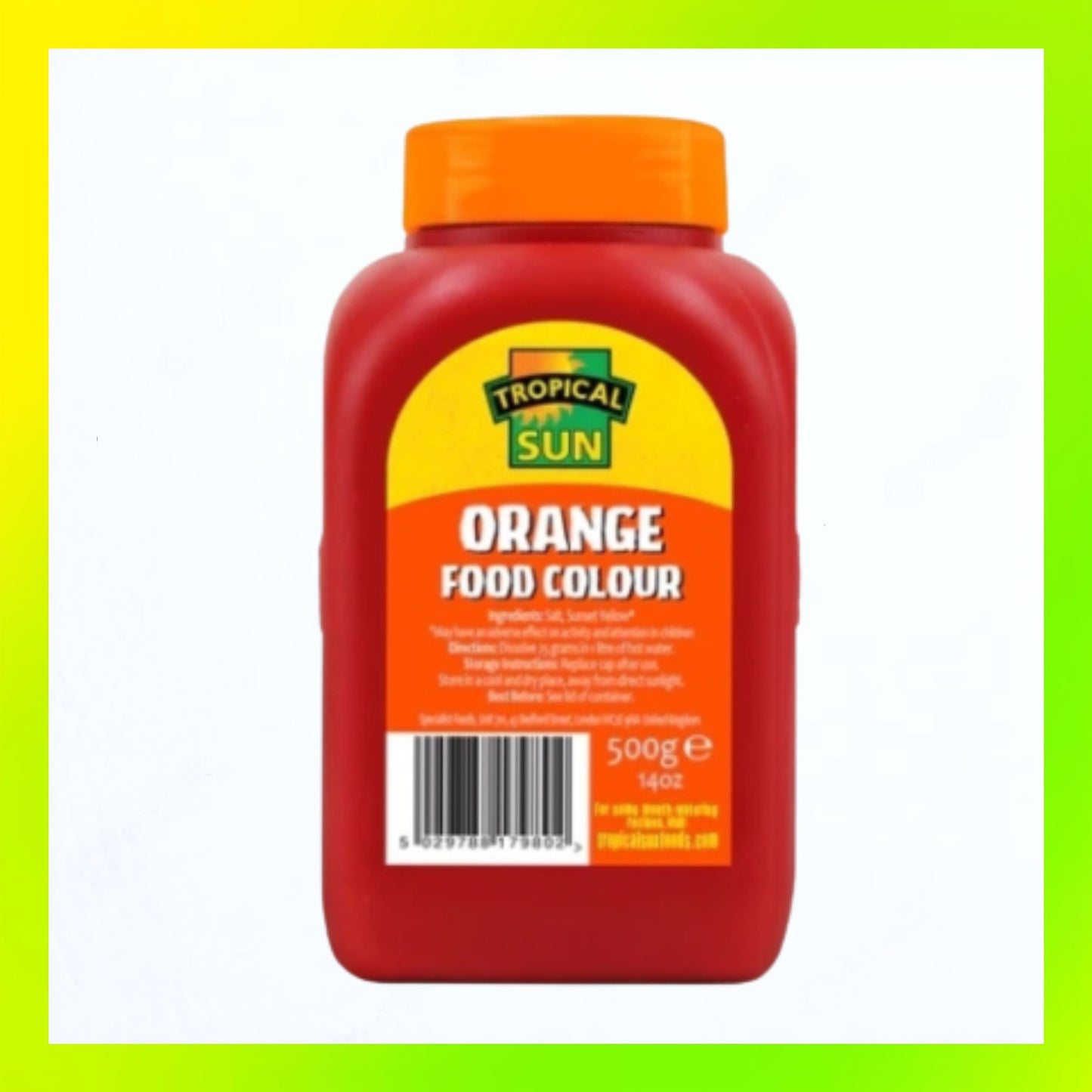 Tropical Sun Food Colour Orange 500g