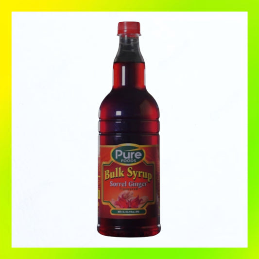 Pure Foods Bulk Sorrel Ginger Syrup 1 Litre