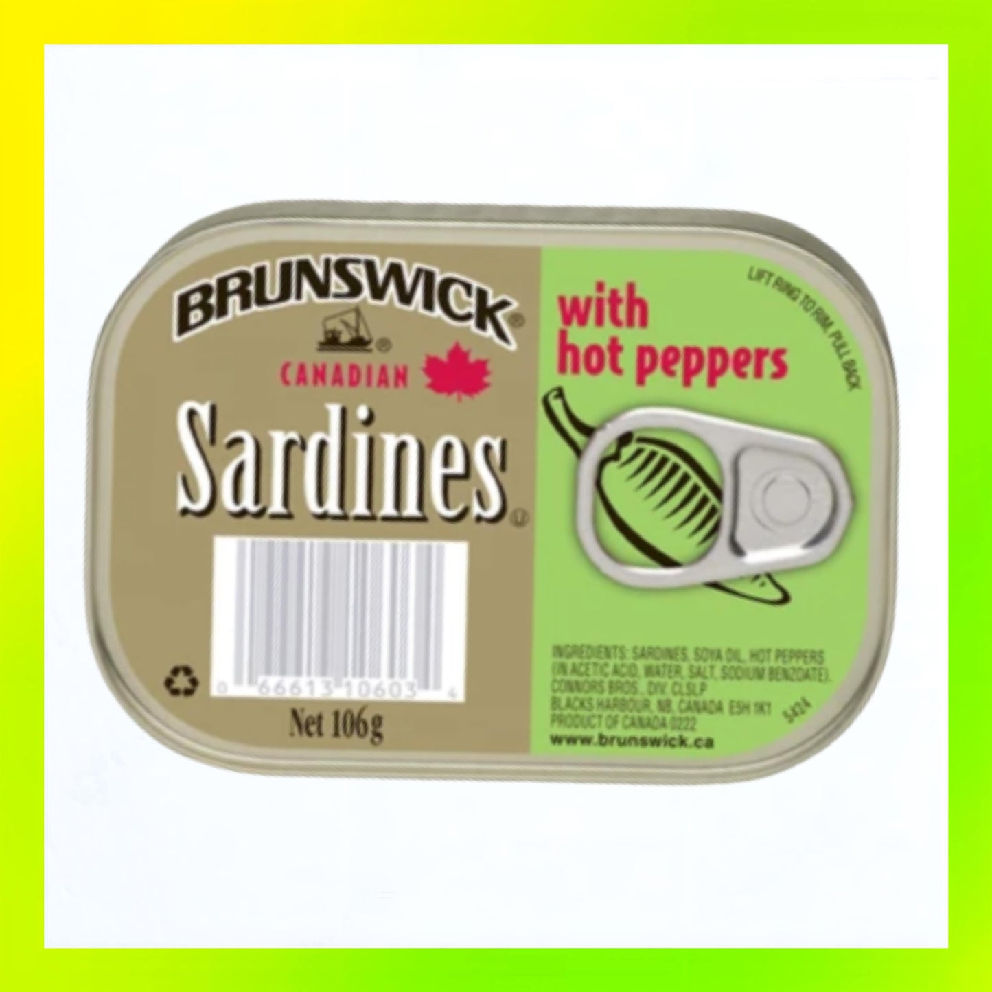 Brunswick Sardines with Hot Peppers 106g