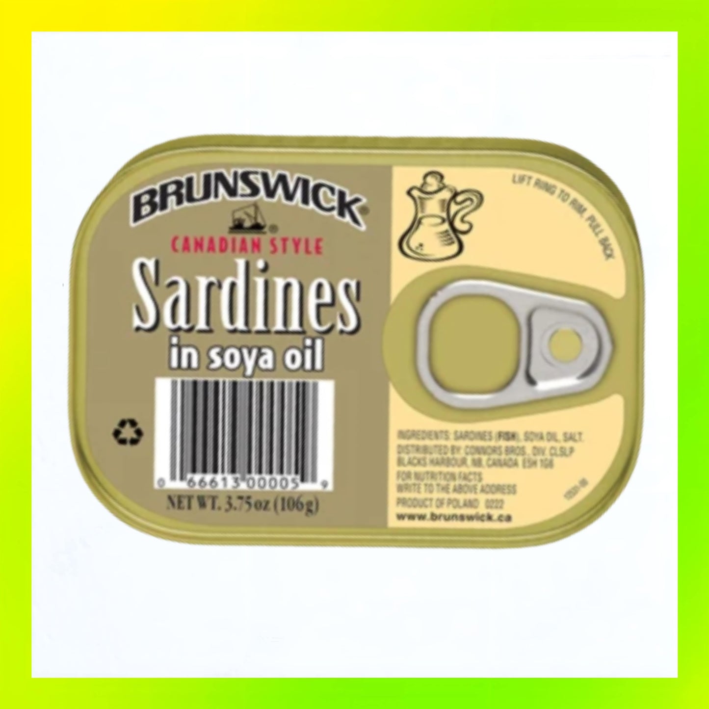 Brunswick Sardines in Soya Oil 106g