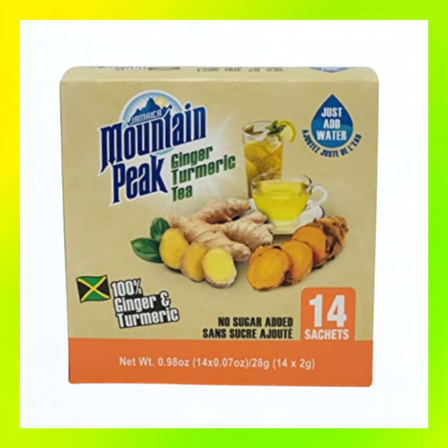 Mountain Peak Ginger Tumeric 14 Sachets