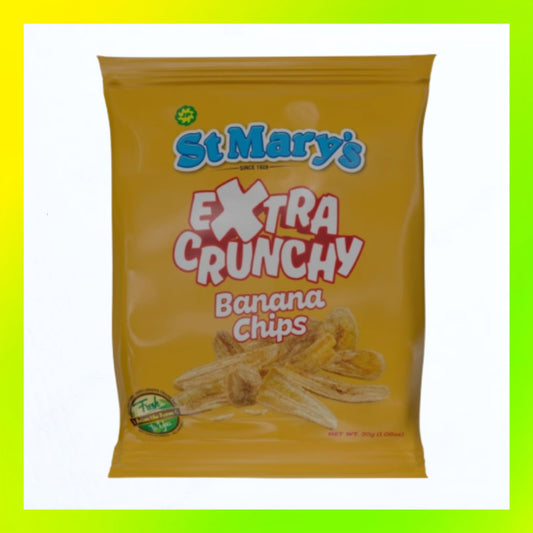 St Mary's Banana Chips Extra Crunchy 30g