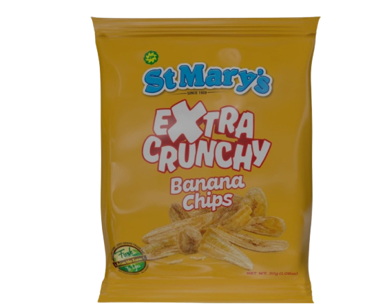 St Mary's Banana Chips Extra Crunchy 30g